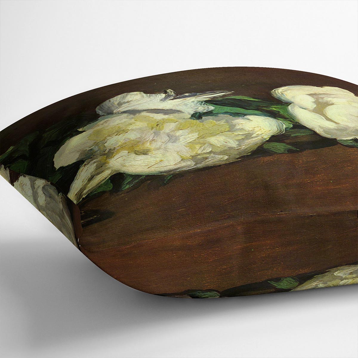 Still life White Peony by Manet Cushion