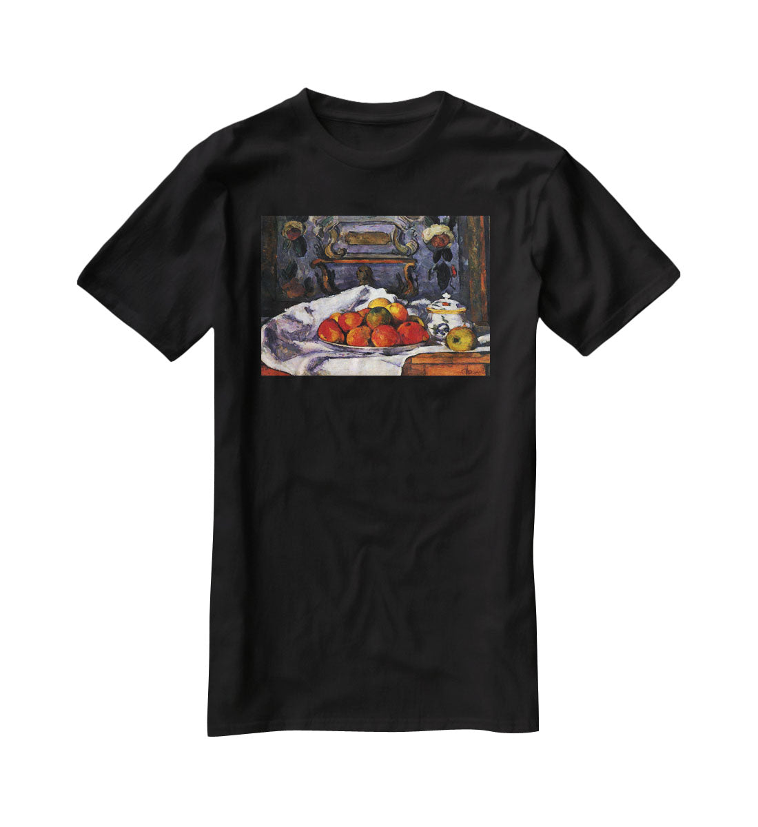 Still life bowl of apples by Cezanne T-Shirt - Canvas Art Rocks - 1