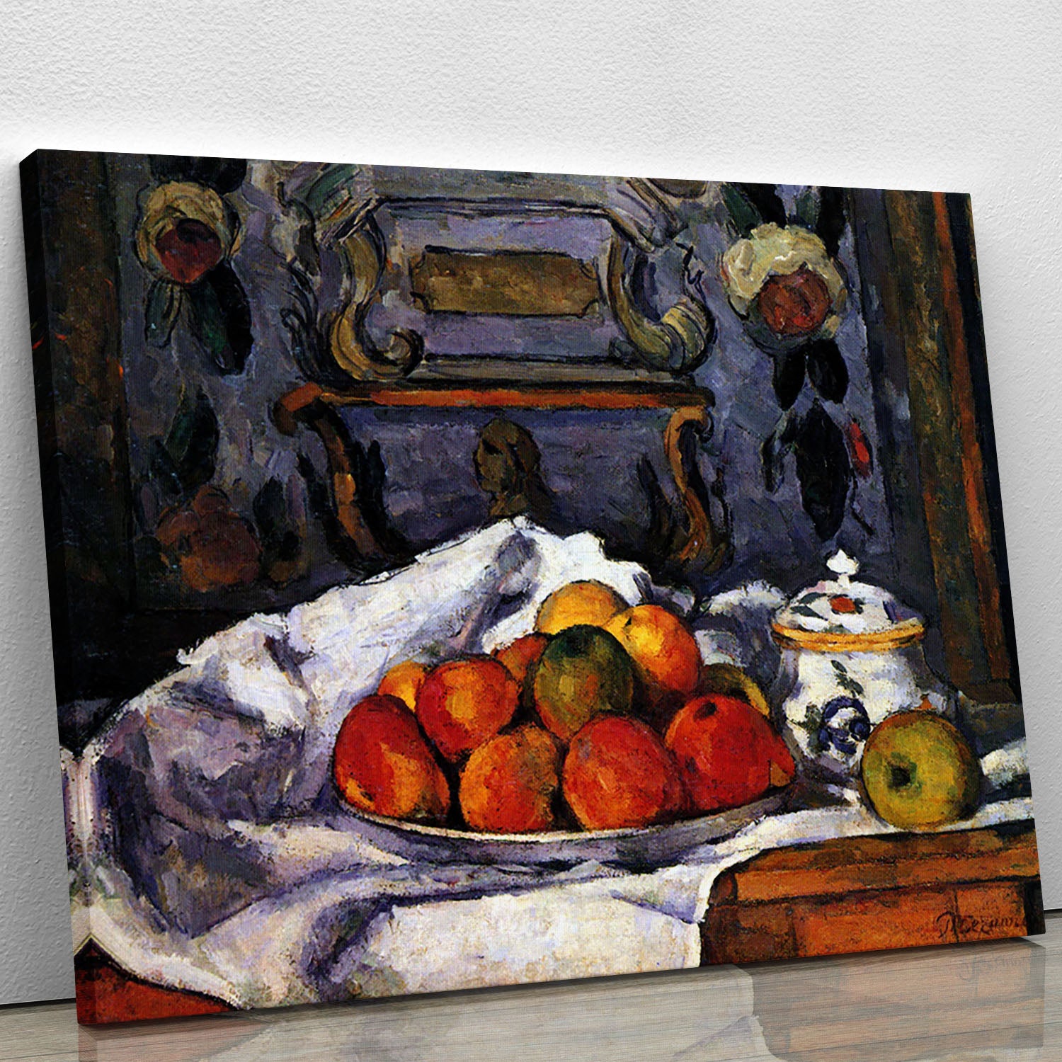 Still life bowl of apples by Cezanne Canvas Print or Poster - Canvas Art Rocks - 1