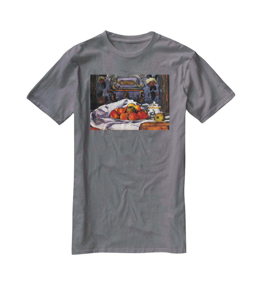 Still life bowl of apples by Cezanne T-Shirt - Canvas Art Rocks - 3