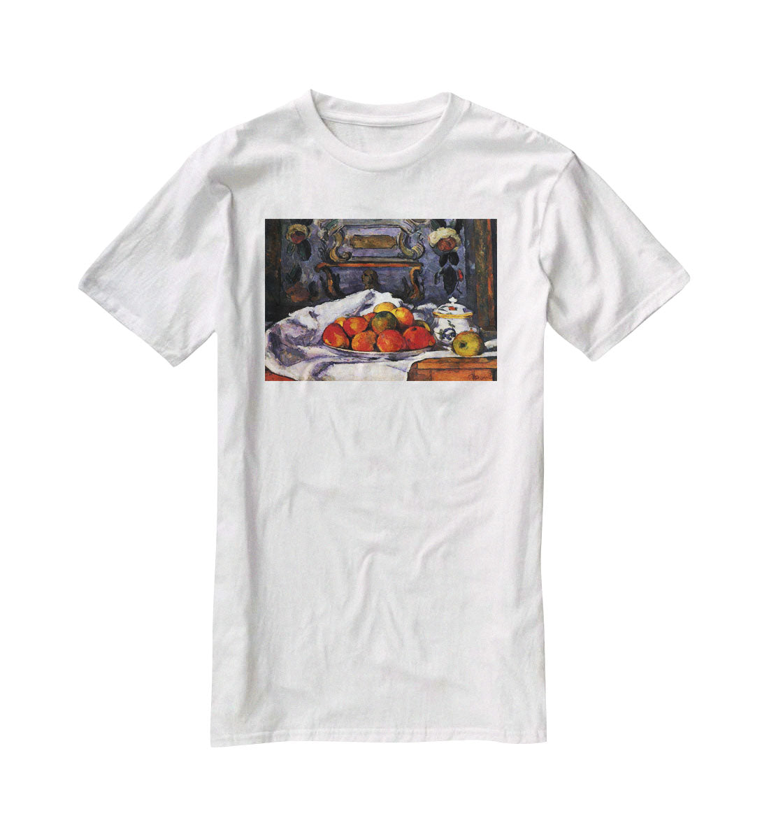 Still life bowl of apples by Cezanne T-Shirt - Canvas Art Rocks - 5