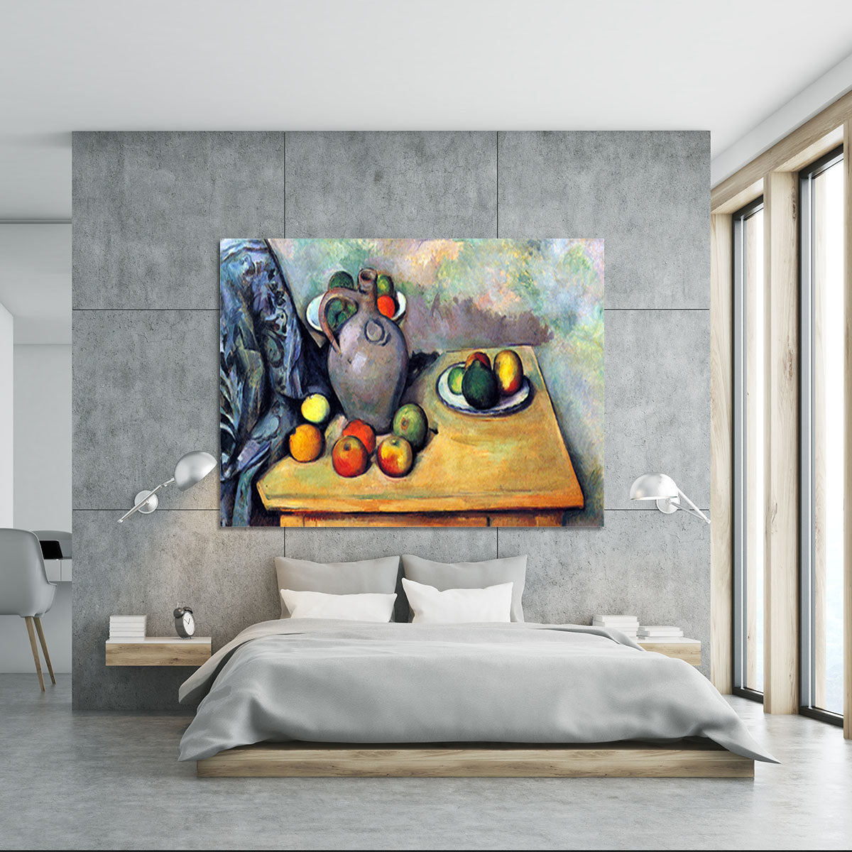 Still life pitcher and fruit on a table by Cezanne Canvas Print or Poster - Canvas Art Rocks - 5