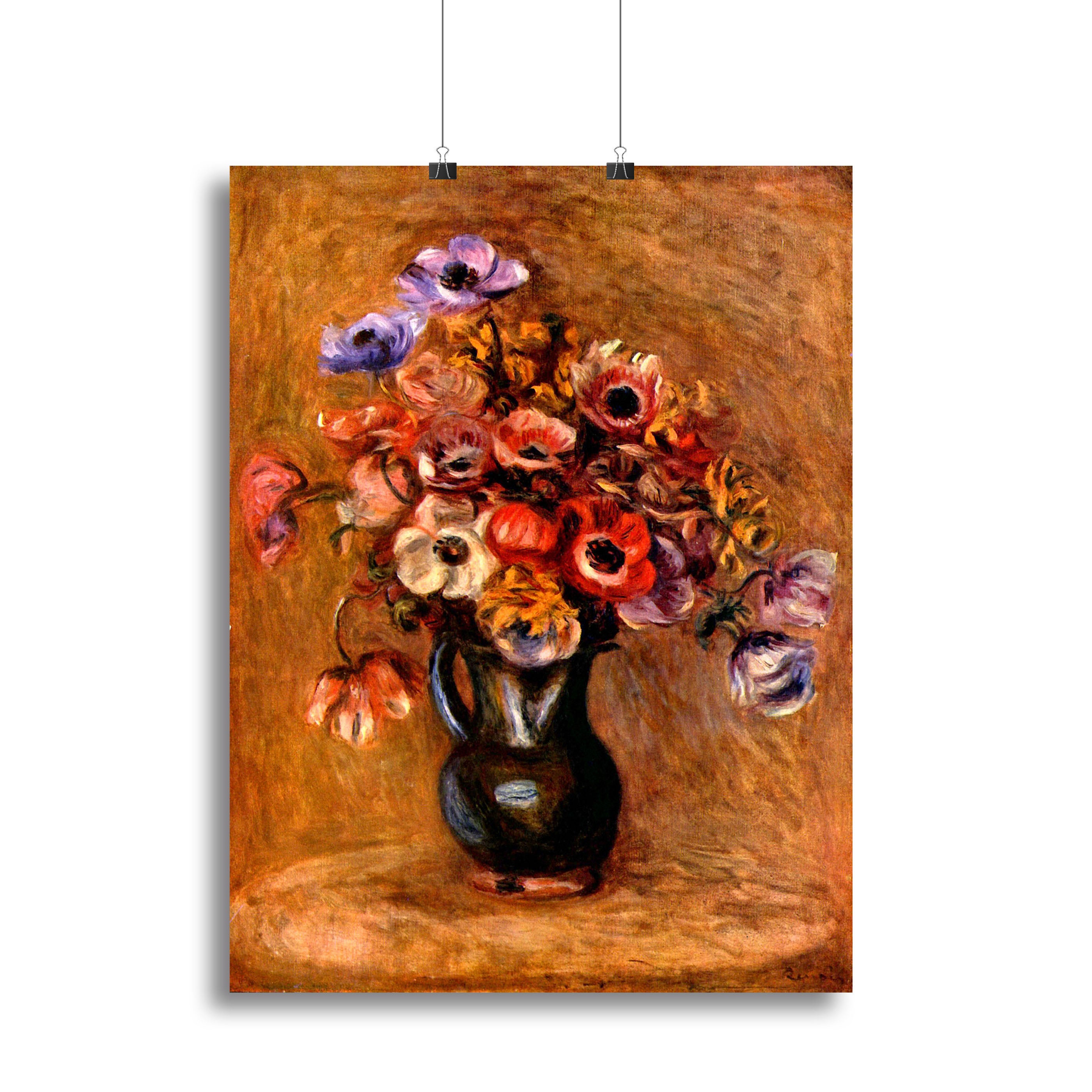 Still life with anemones by Renoir Canvas Print or Poster - Canvas Art Rocks - 2