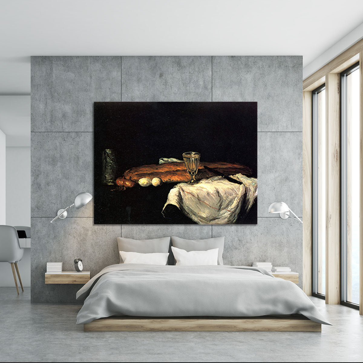 Still life with bread and eggs by Cezanne Canvas Print or Poster - Canvas Art Rocks - 5