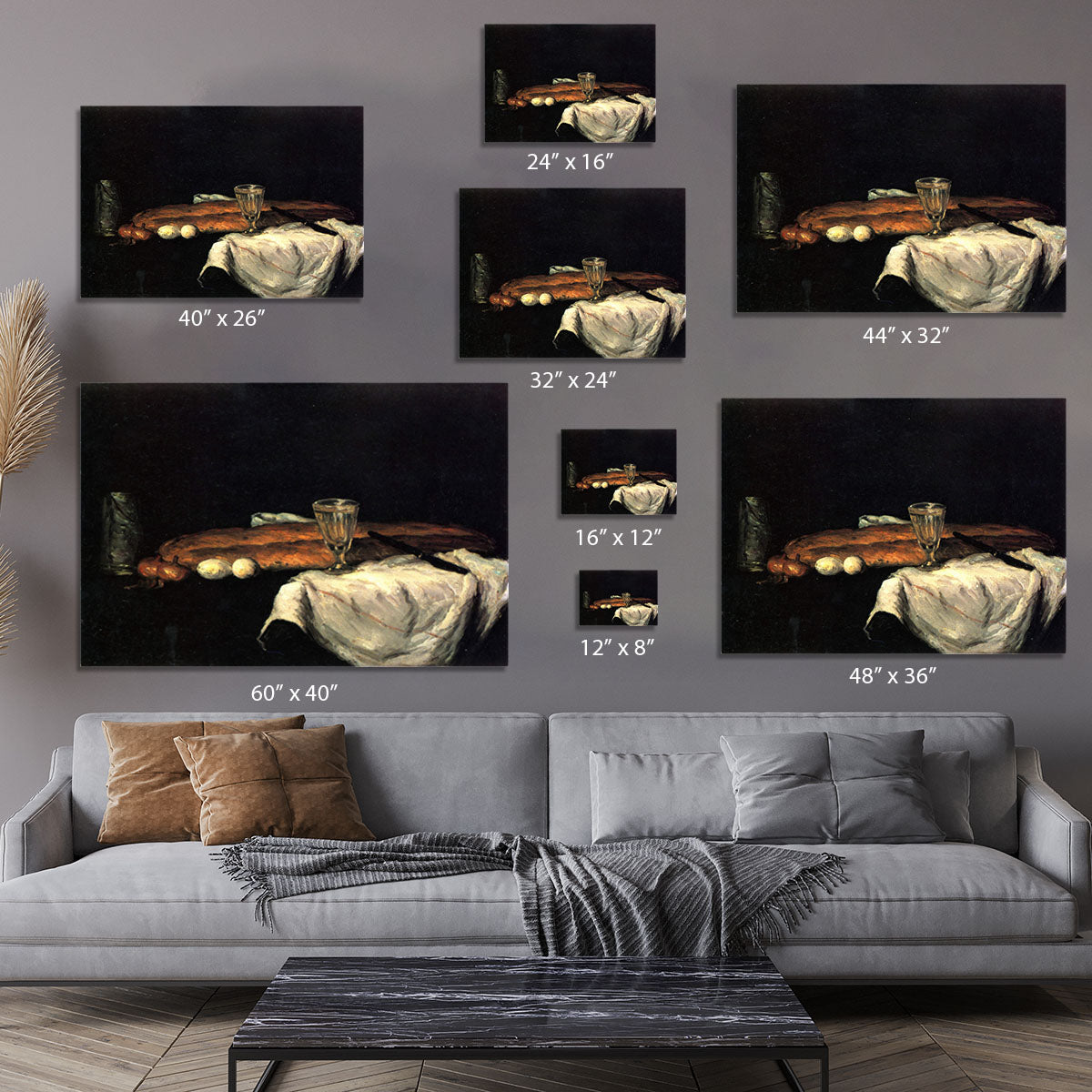 Still life with bread and eggs by Cezanne Canvas Print or Poster - Canvas Art Rocks - 7