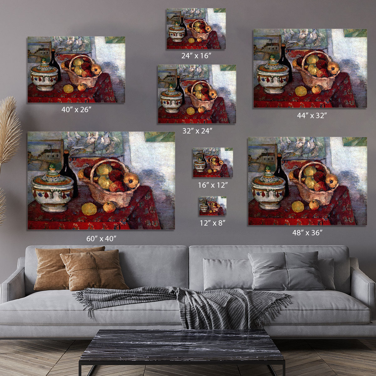 Still life with soup tureen by Cezanne Canvas Print or Poster - Canvas Art Rocks - 7