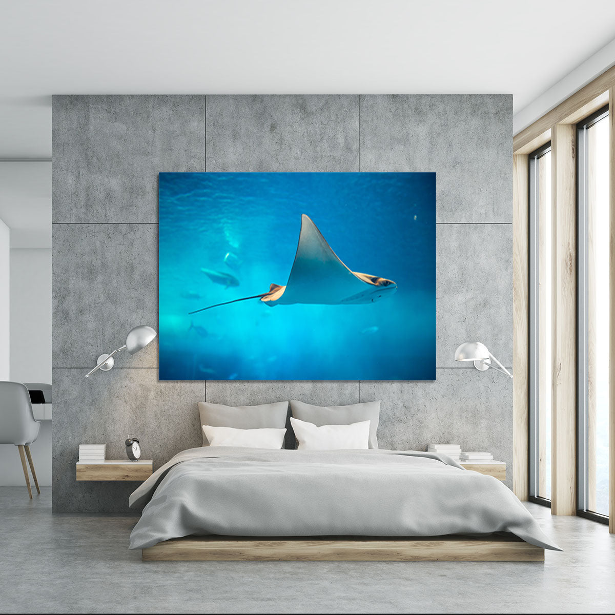Stingray in the aquarium Canvas Print or Poster - Canvas Art Rocks - 5