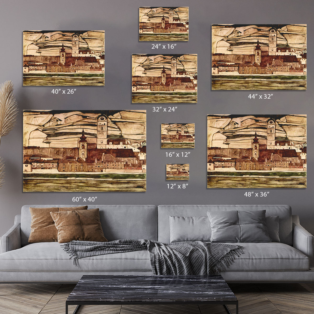 Stone on the Danube II by Egon Schiele Canvas Print or Poster - Canvas Art Rocks - 7