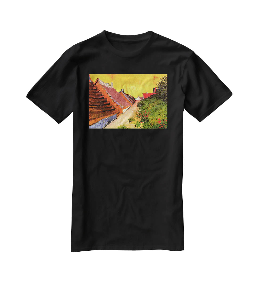 Street in Saintes-Maries by Van Gogh T-Shirt - Canvas Art Rocks - 1