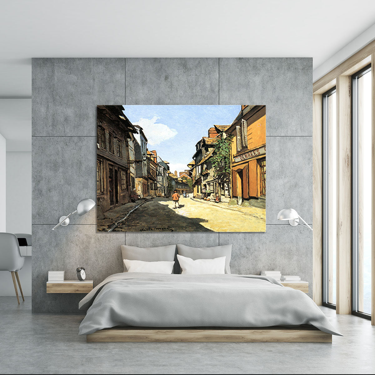 Street of Bavolle by Monet Canvas Print or Poster - Canvas Art Rocks - 5