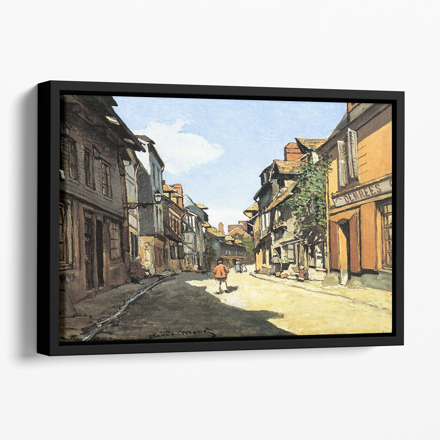 Street of Bavolle by Monet Floating Framed Canvas
