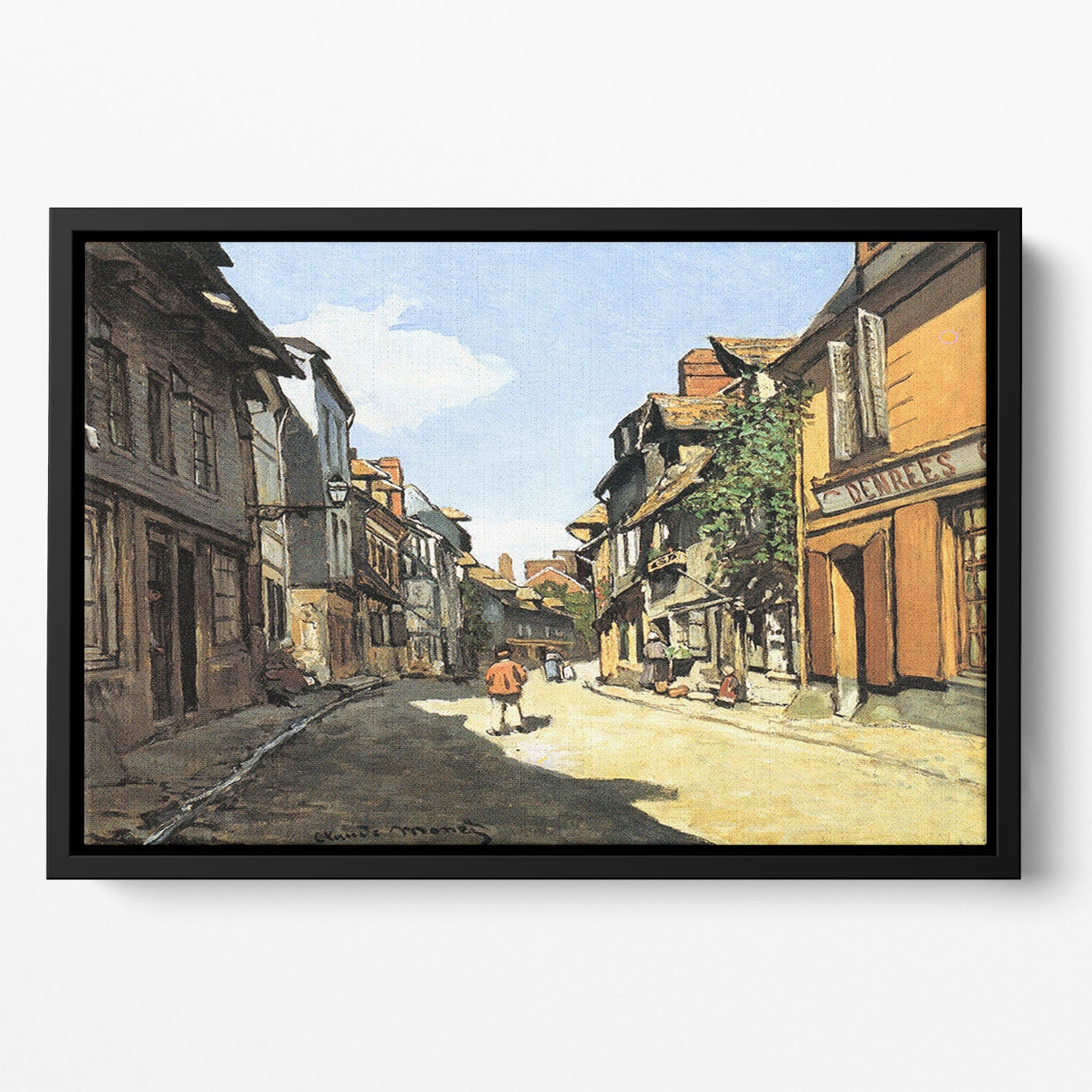 Street of Bavolle by Monet Floating Framed Canvas