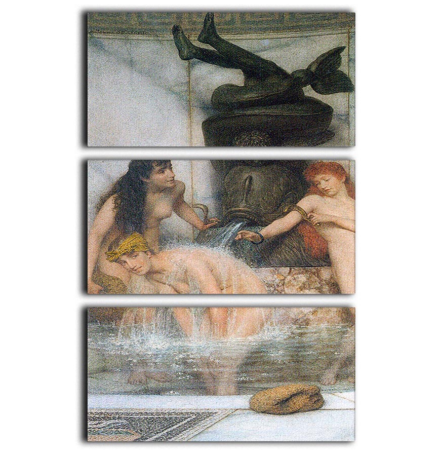 Strigilis and sponges by Alma Tadema 3 Split Panel Canvas Print - Canvas Art Rocks - 1