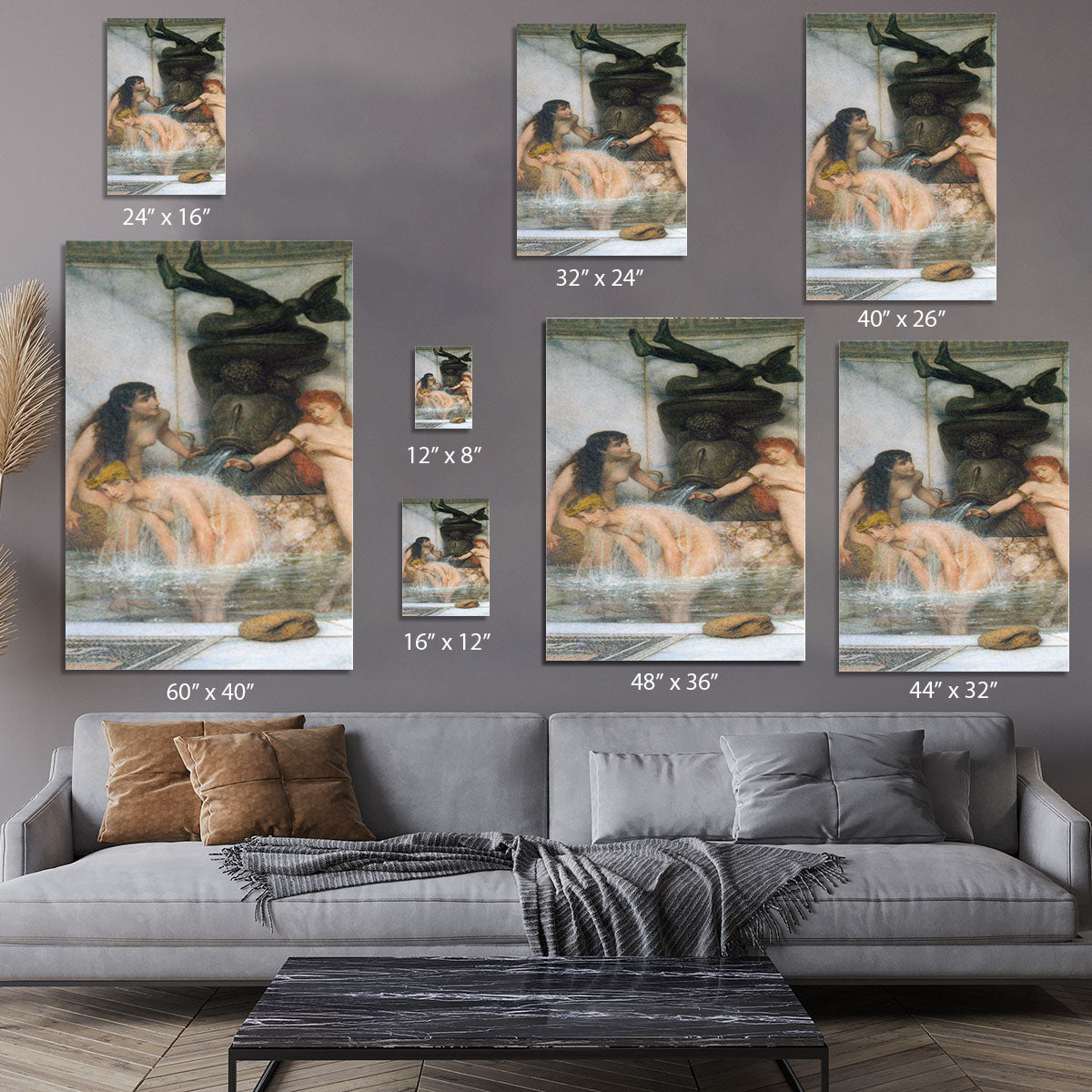 Strigilis and sponges by Alma Tadema Canvas Print or Poster - Canvas Art Rocks - 7