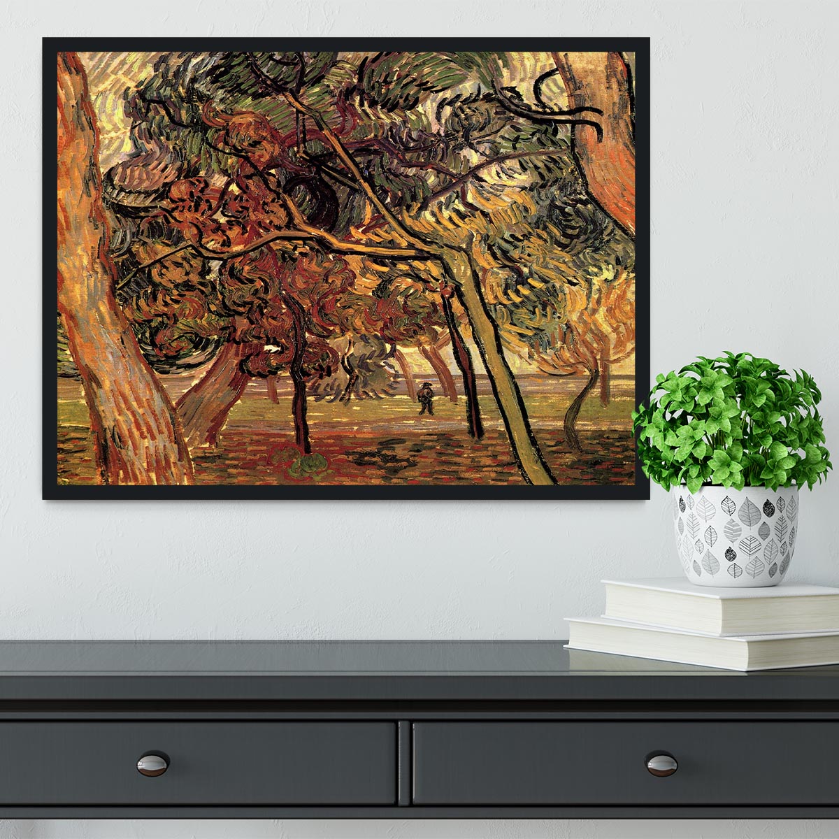 Study of Pine Trees by Van Gogh Framed Print - Canvas Art Rocks - 2