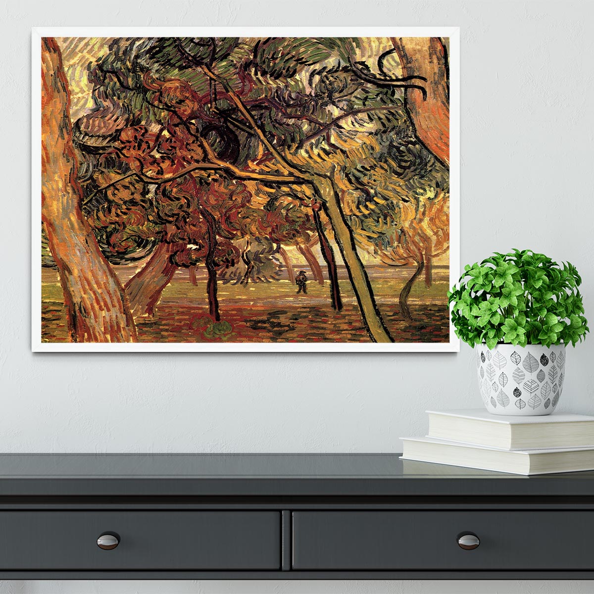 Study of Pine Trees by Van Gogh Framed Print - Canvas Art Rocks -6