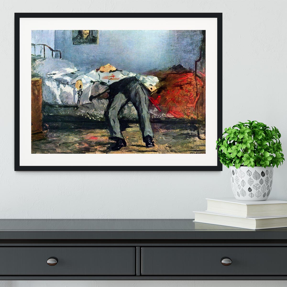 Suicide by Manet Framed Print - Canvas Art Rocks - 1