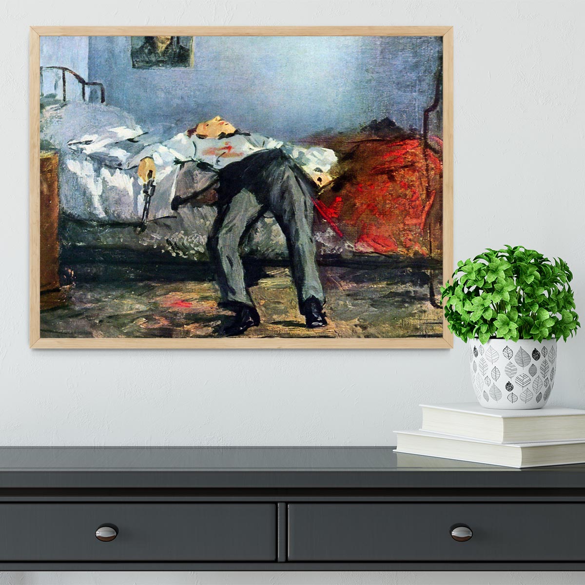 Suicide by Manet Framed Print - Canvas Art Rocks - 4