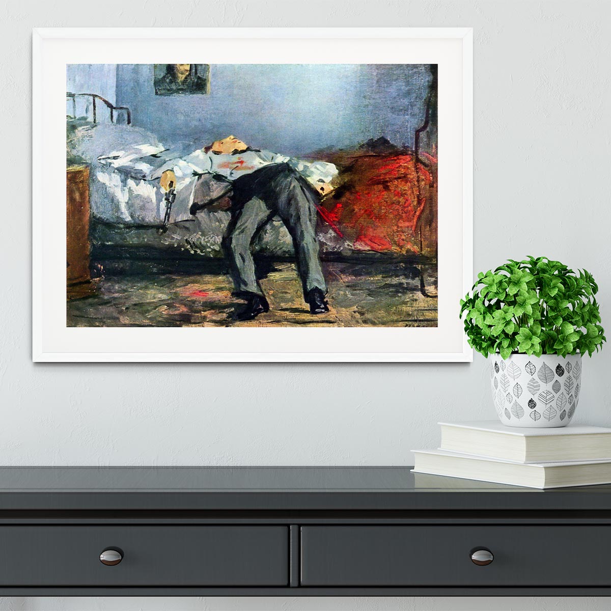 Suicide by Manet Framed Print - Canvas Art Rocks - 5