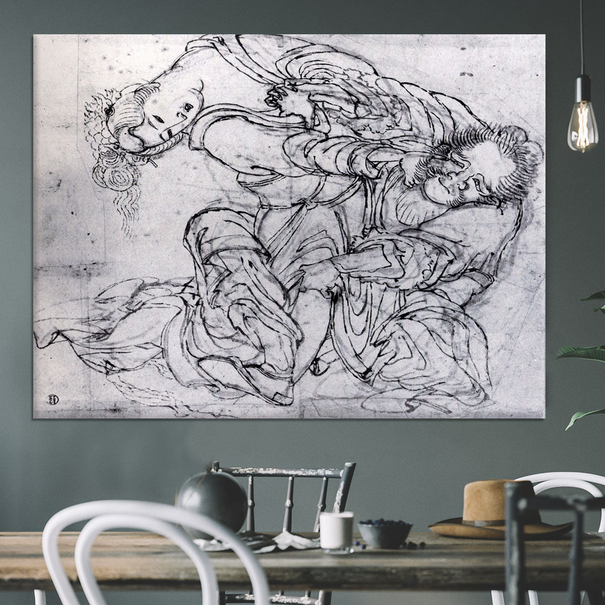 Suikoden scene by Hokusai Canvas Print or Poster - Canvas Art Rocks - 3