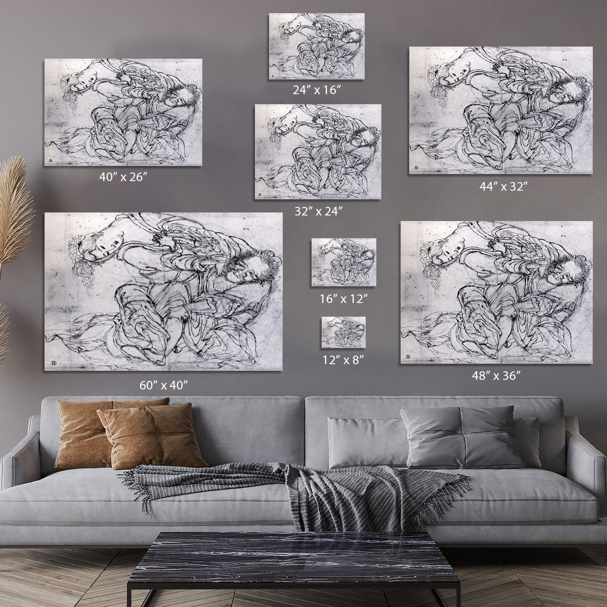 Suikoden scene by Hokusai Canvas Print or Poster - Canvas Art Rocks - 7