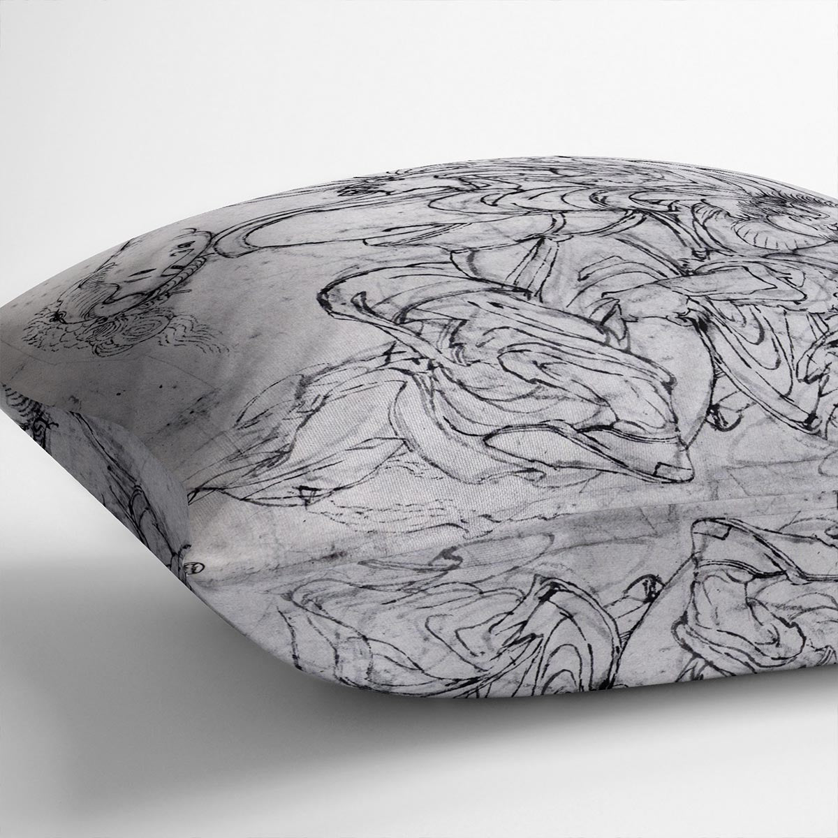 Suikoden scene by Hokusai Cushion