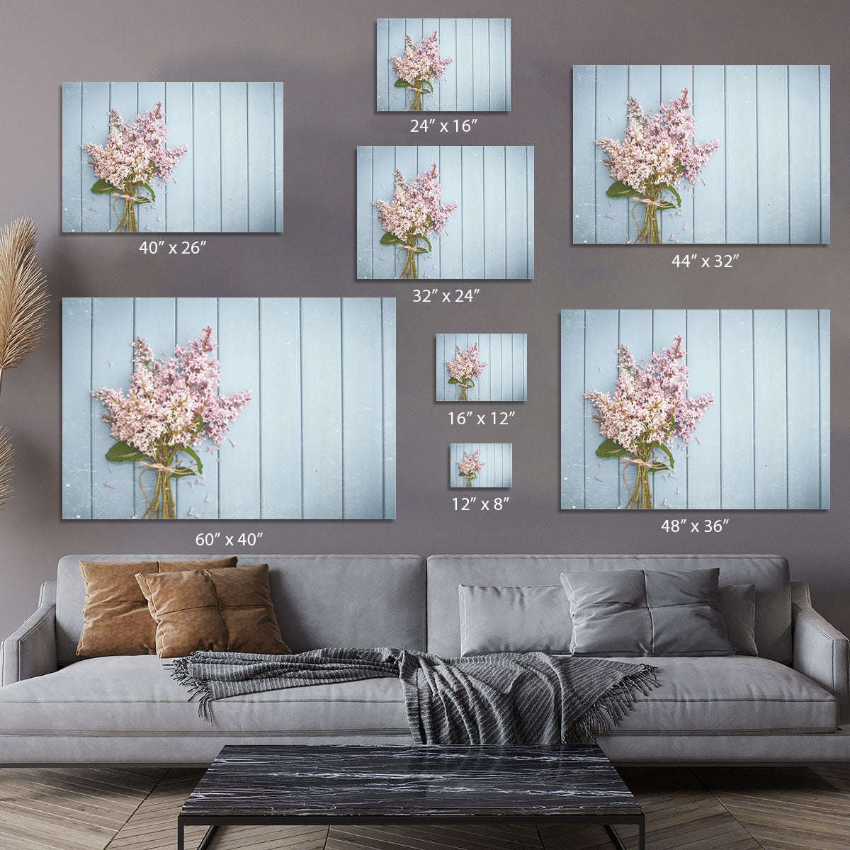 Summer gentle bouquet of lilac flowers Canvas Print or Poster - Canvas Art Rocks - 7