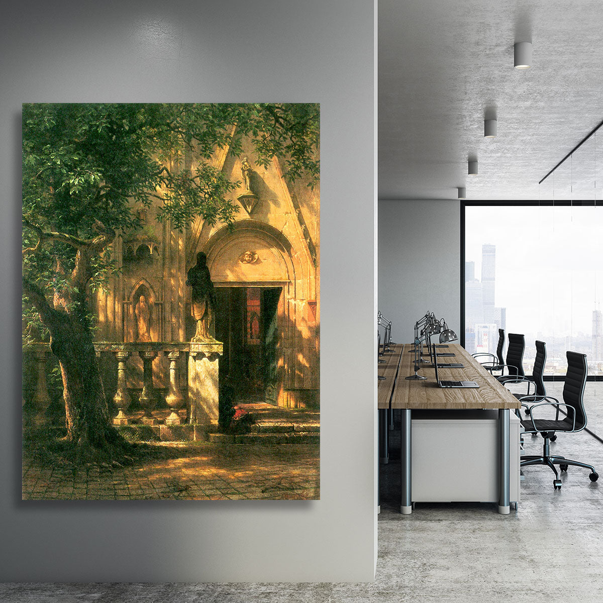 Sunlight and Shadow 2 by Bierstadt Canvas Print or Poster - Canvas Art Rocks - 3