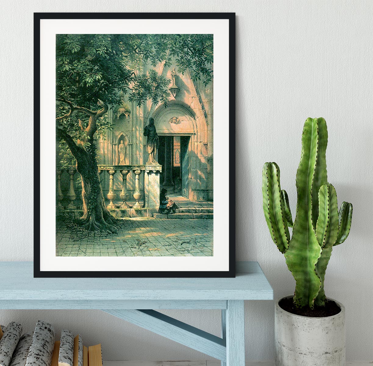 Sunlight and Shadow by Bierstadt Framed Print - Canvas Art Rocks - 1