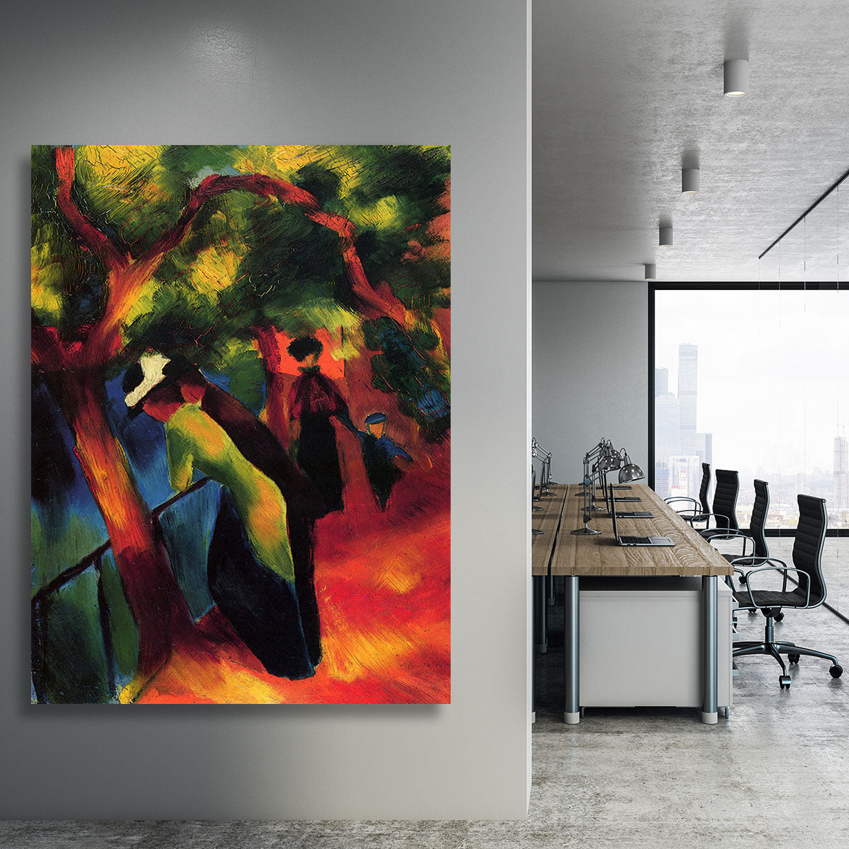 Sunny way by August Macke Canvas Print or Poster - Canvas Art Rocks - 3