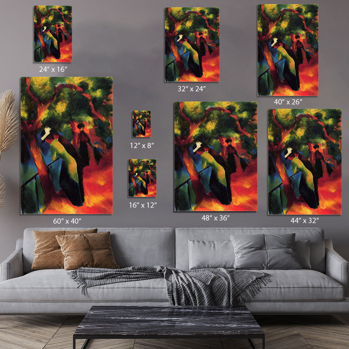 Sunny way by August Macke Canvas Print or Poster - Canvas Art Rocks - 7