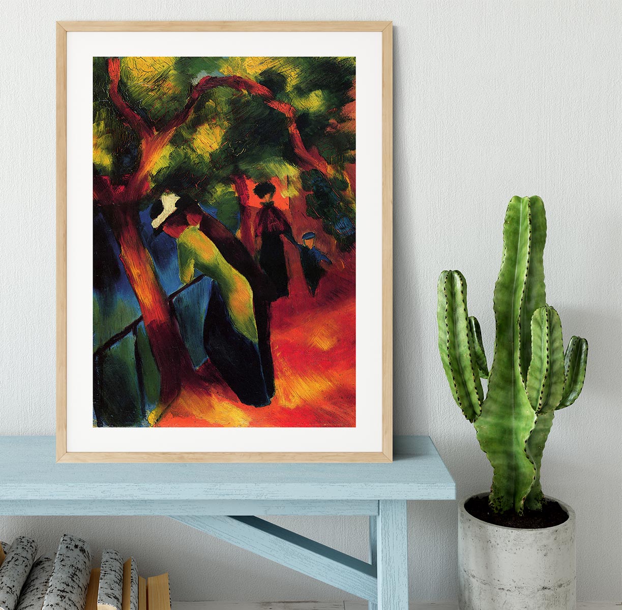 Sunny way by August Macke Framed Print - Canvas Art Rocks - 3
