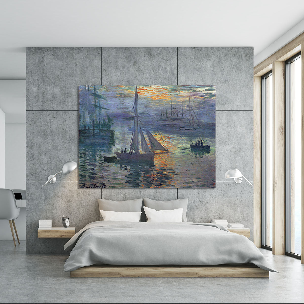 Sunrise at Sea by Monet Canvas Print or Poster - Canvas Art Rocks - 5
