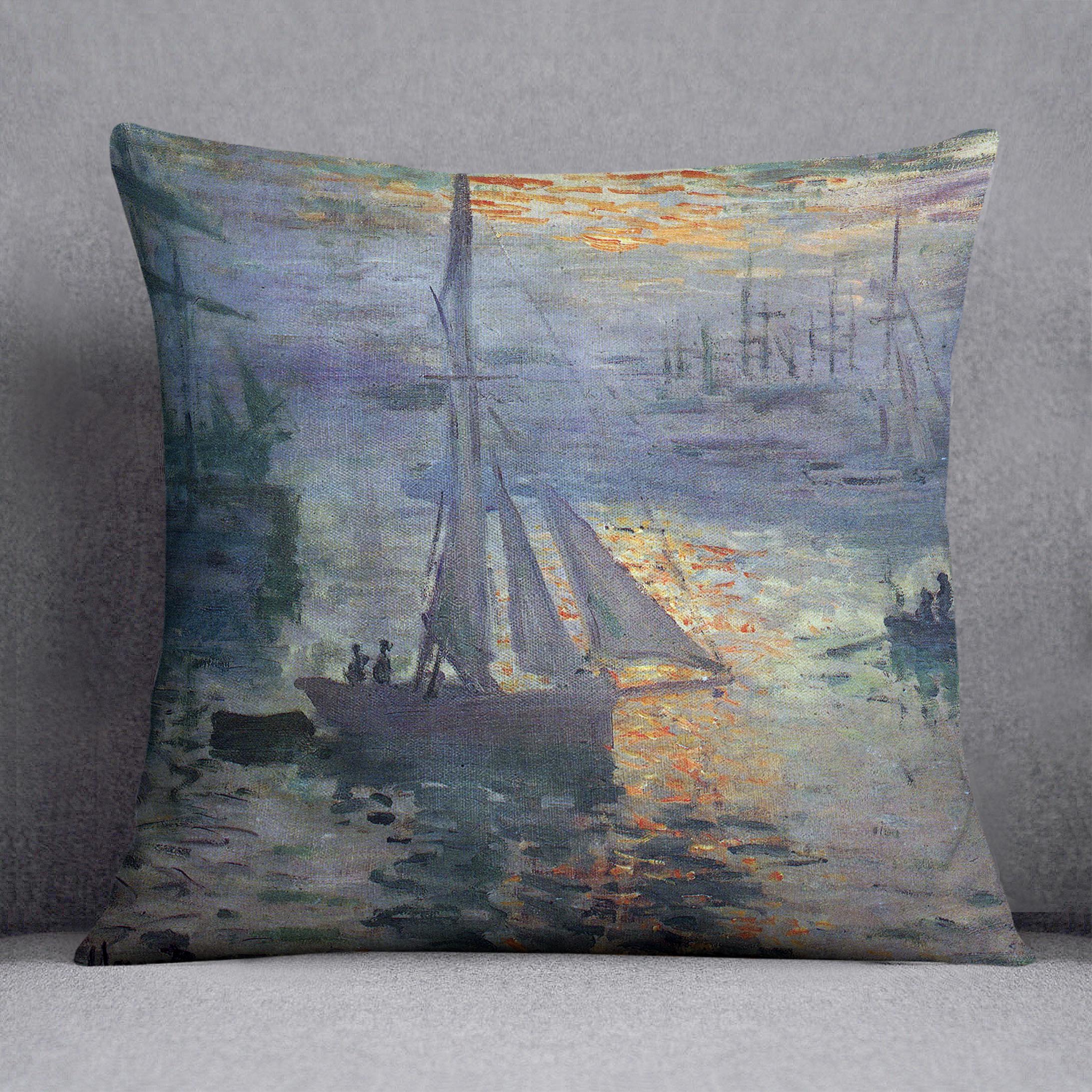 Sunrise at Sea by Monet Cushion
