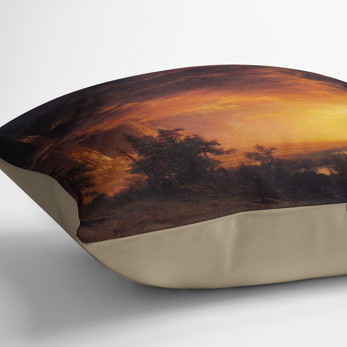 Sunrise in Yosemite Valley by Bierstadt Cushion - Canvas Art Rocks - 2