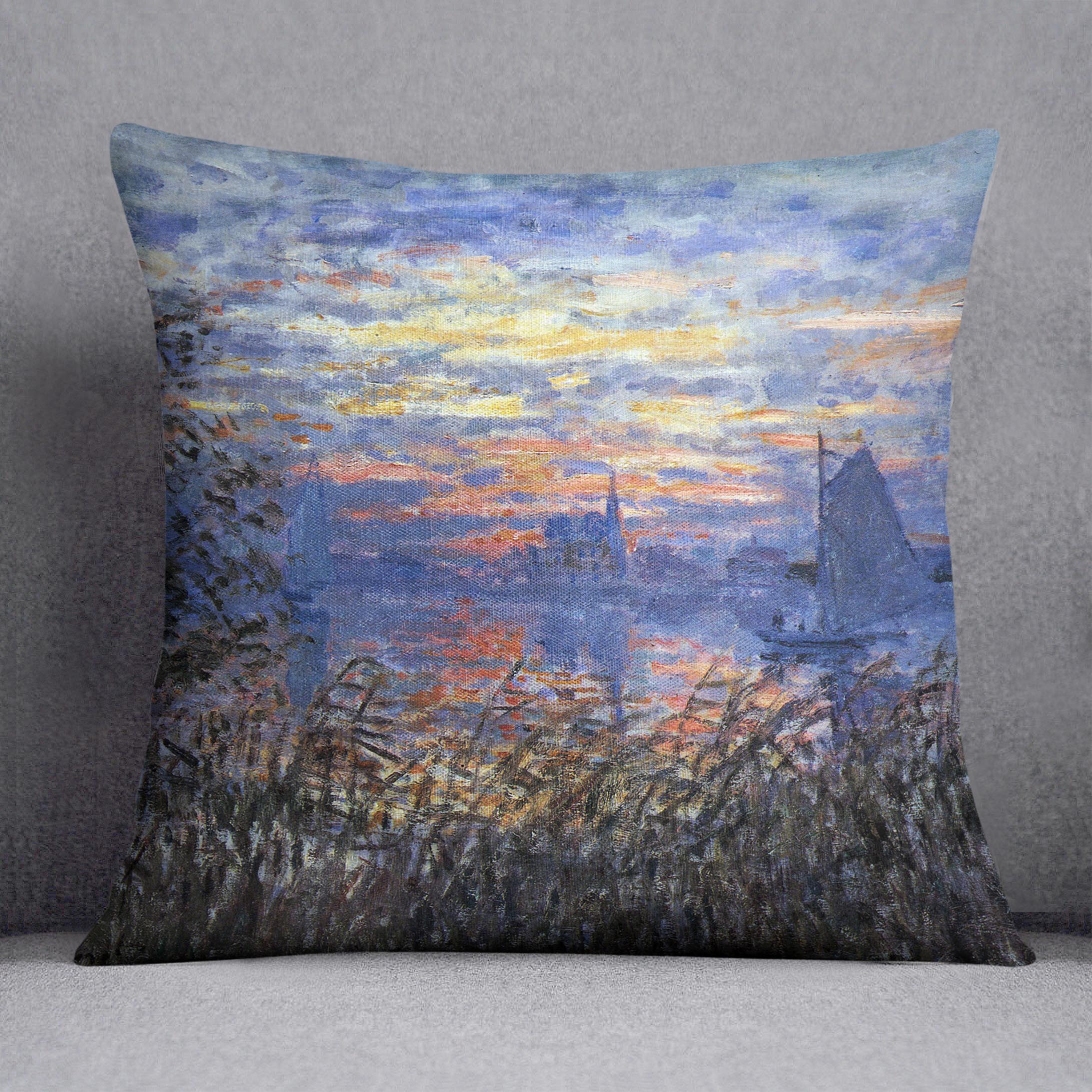 Sunset on the Seine by Monet Cushion