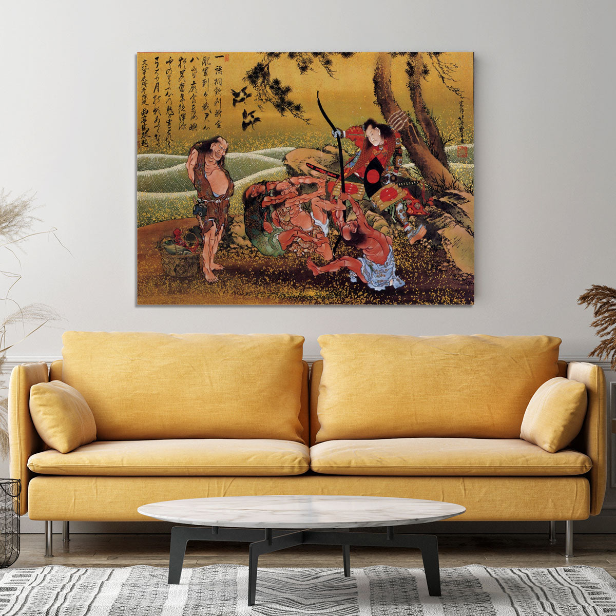 Tametomo on Demon island by Hokusai Canvas Print or Poster - Canvas Art Rocks - 4