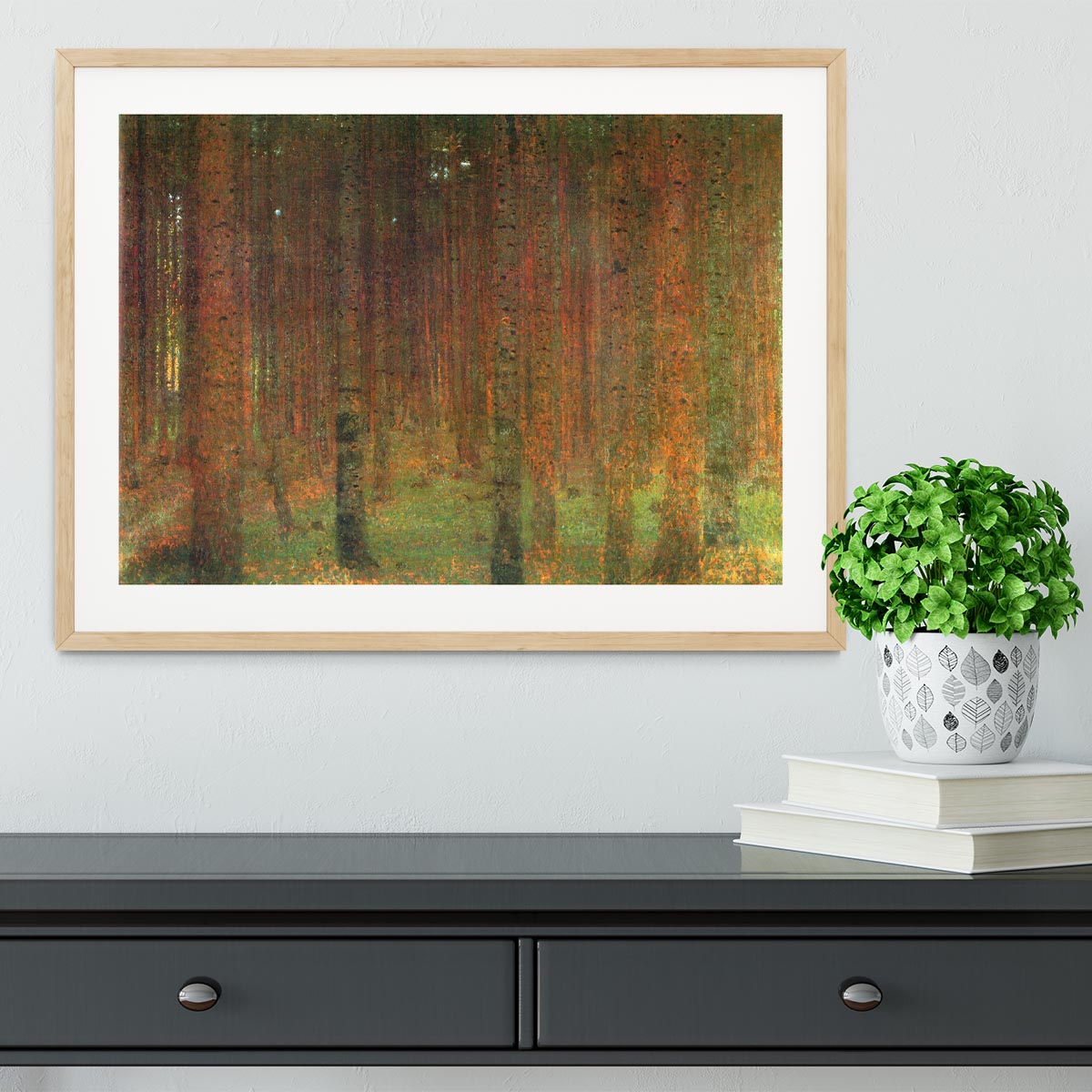 Tannenwald II by Klimt Framed Print - Canvas Art Rocks - 3