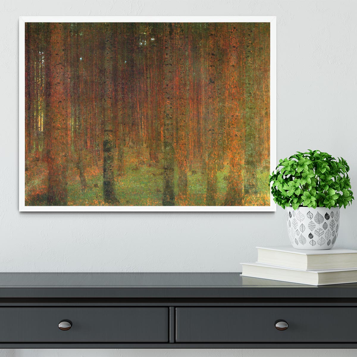 Tannenwald II by Klimt Framed Print - Canvas Art Rocks -6