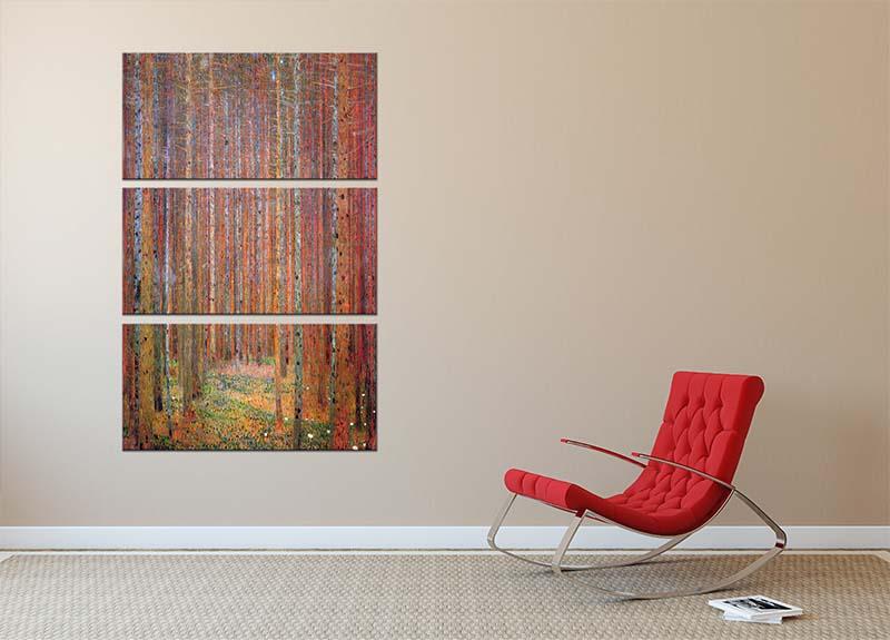Tannenwald I by Klimt 3 Split Panel Canvas Print - Canvas Art Rocks - 2