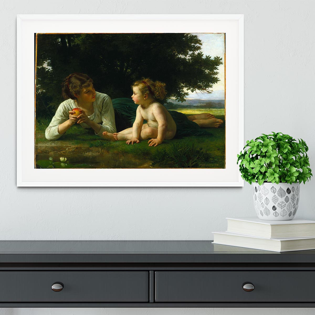 Temptation By Bouguereau Framed Print - Canvas Art Rocks - 5