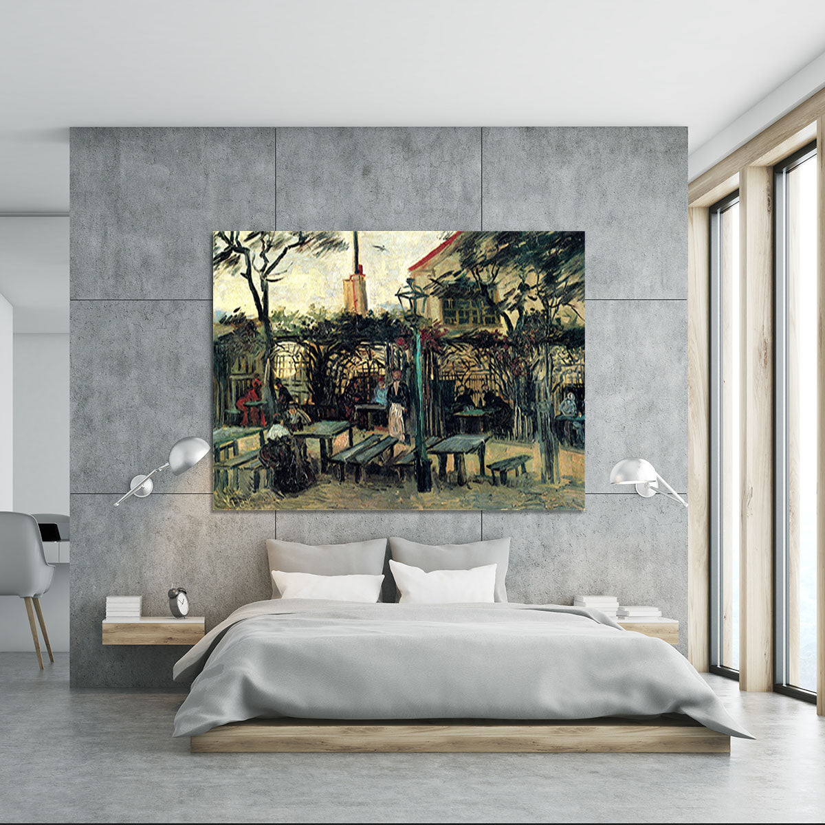 Terrace of a Cafe on Montmartre La Guinguette1 by Van Gogh Canvas Print or Poster - Canvas Art Rocks - 5