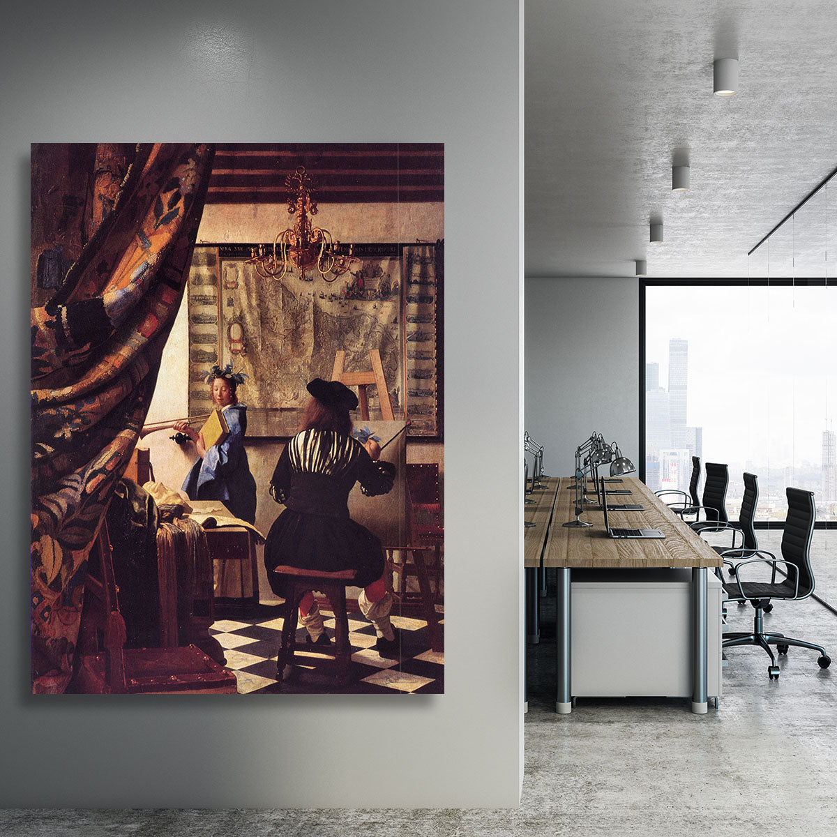 The Allegory of Painting by Vermeer Canvas Print or Poster - Canvas Art Rocks - 3