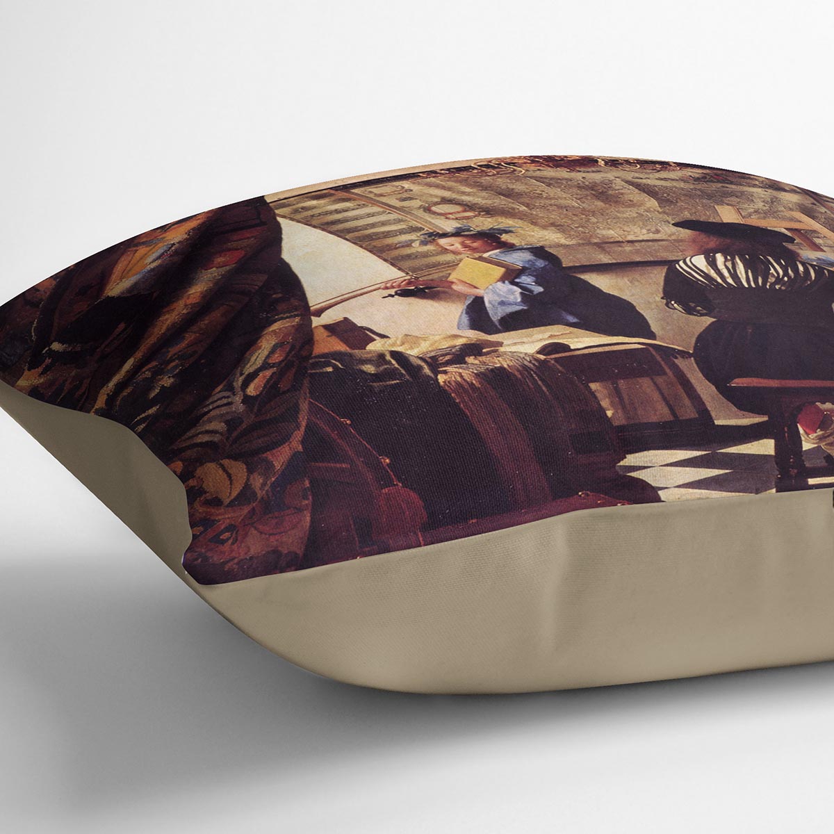 The Allegory of Painting by Vermeer Cushion