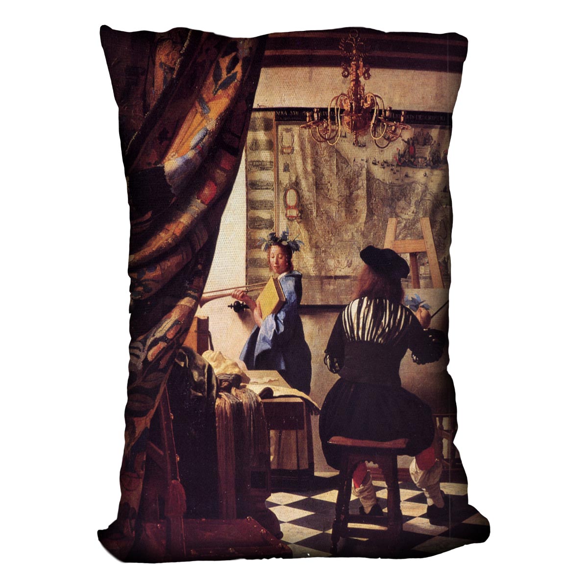 The Allegory of Painting by Vermeer Cushion