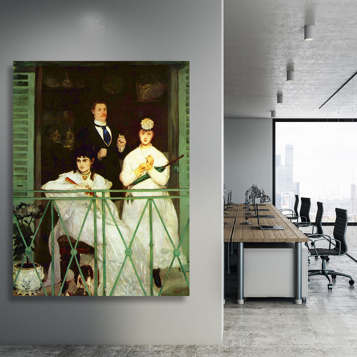 The Balcony by Manet Canvas Print or Poster - Canvas Art Rocks - 3