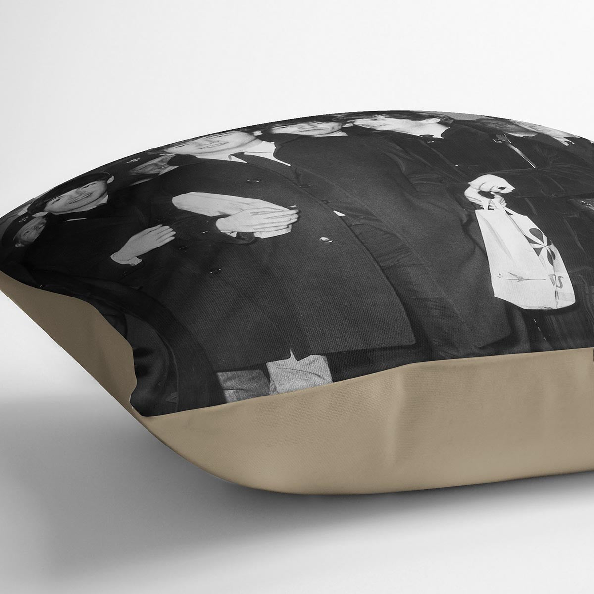 The Beatles arrive at London Airport Cushion