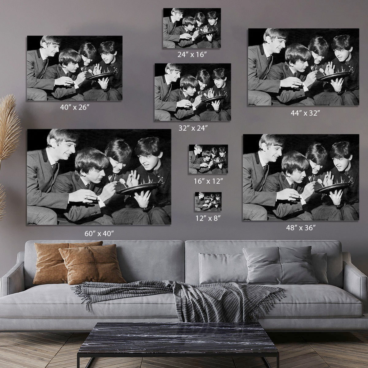 The Beatles before going on stage Canvas Print or Poster - Canvas Art Rocks - 7