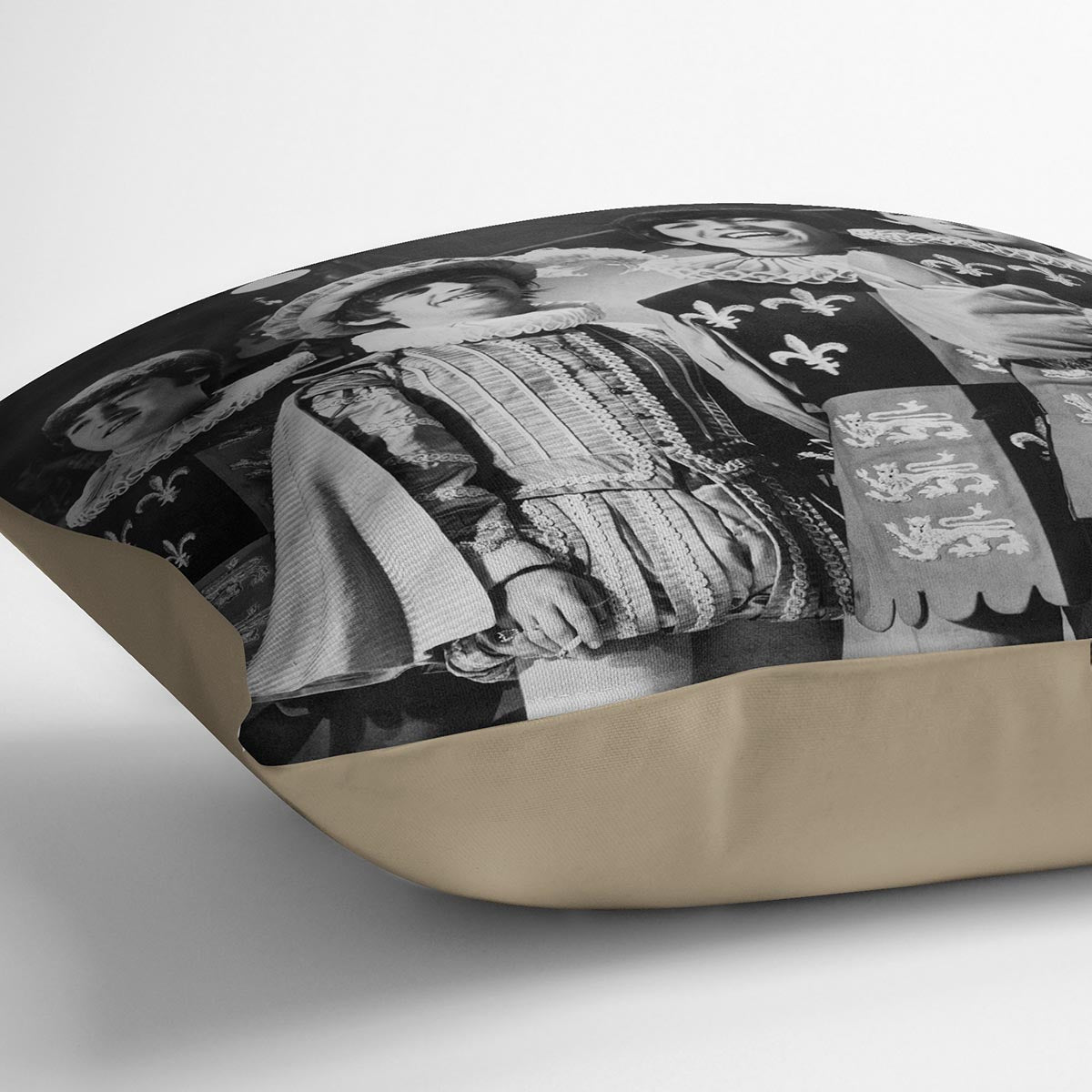 The Beatles dressed in Elizabethan costume for a TV show Cushion