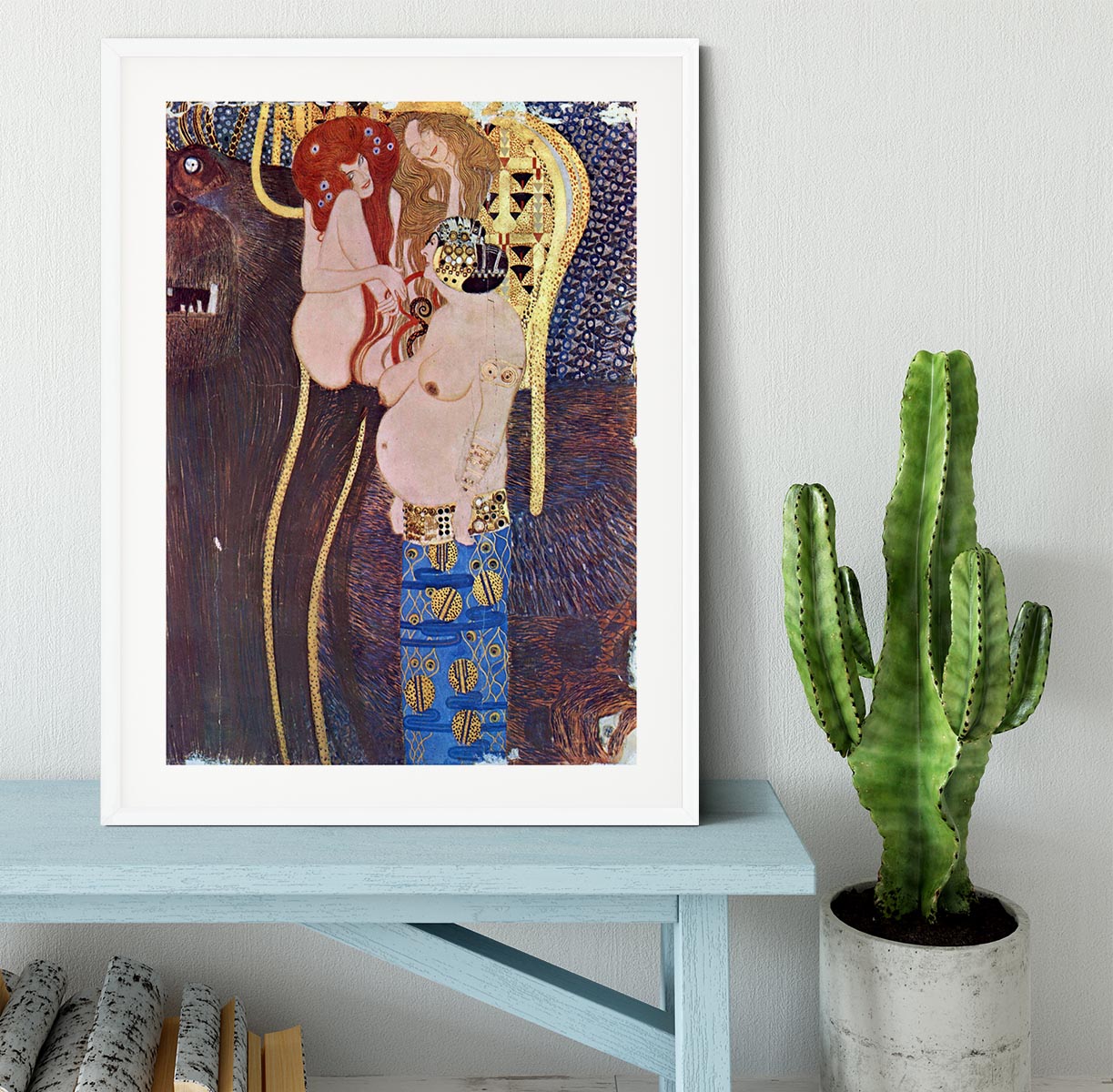 The Beethoven Freize 2 by Klimt Framed Print - Canvas Art Rocks - 5